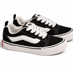 Vans Kids Black and White Low-Top Sneakers